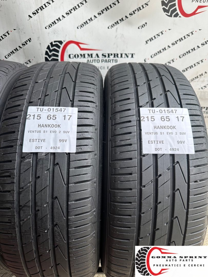 4 PNEUMATICI 215/65 R17 HANKOOK ESTIVE 75% - immagine 4