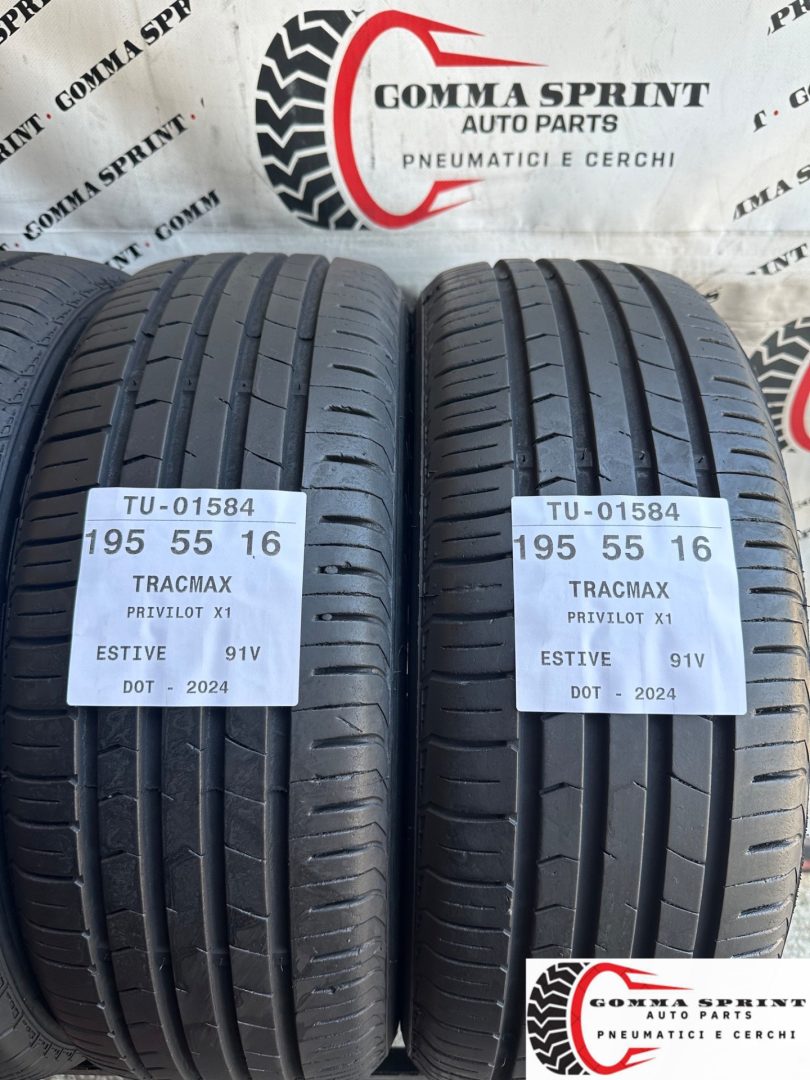 4 PNEUMATICI 195/55 R16 TRACMAX ESTIVE 75% - immagine 4