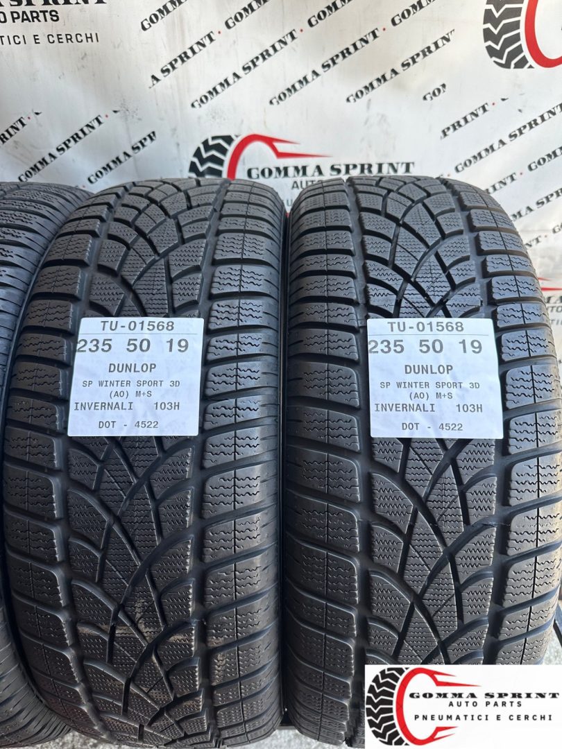 4 PNEUMATICI 235/50 R19 DUNLOP INVERNALI 90% - immagine 4