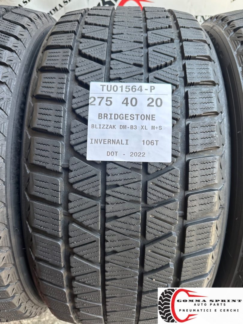 4 PNEUMATICI 245/45 275/40 R20 BRIDGESTONE INVERN - immagine 4