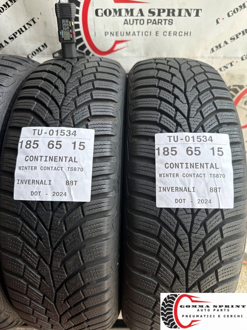 4 PNEUMATICI 185/65 R15 CONTINENTAL INVERNALI - immagine 5