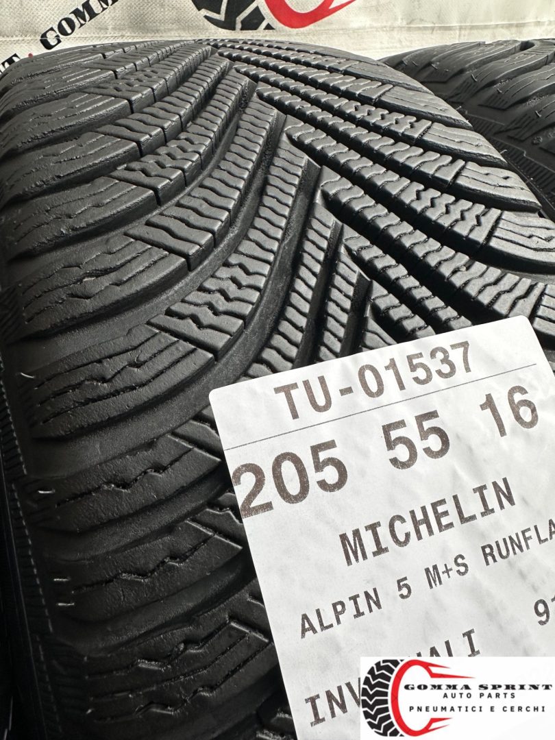 4 PNEUMATICI 205/55 R16 MICHELIN INVERNALI RUNFLAT - immagine 5