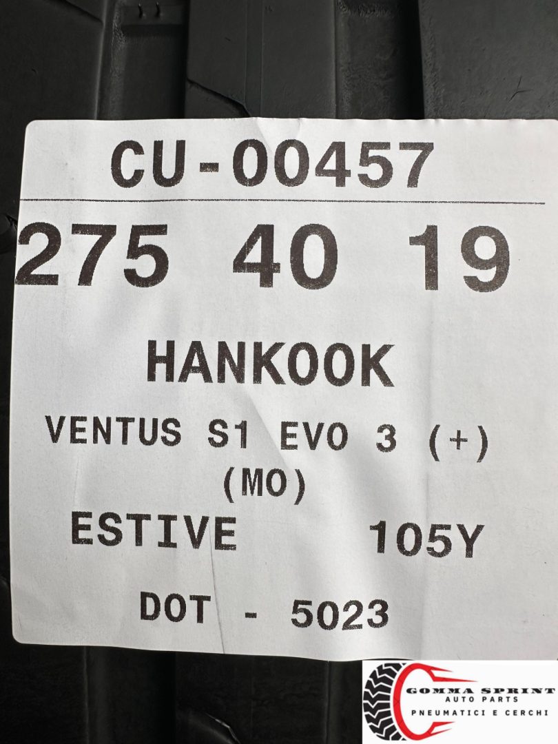 2 PNEUMATICI 275/40 R19 HANKOOK ESTIVE - immagine 5
