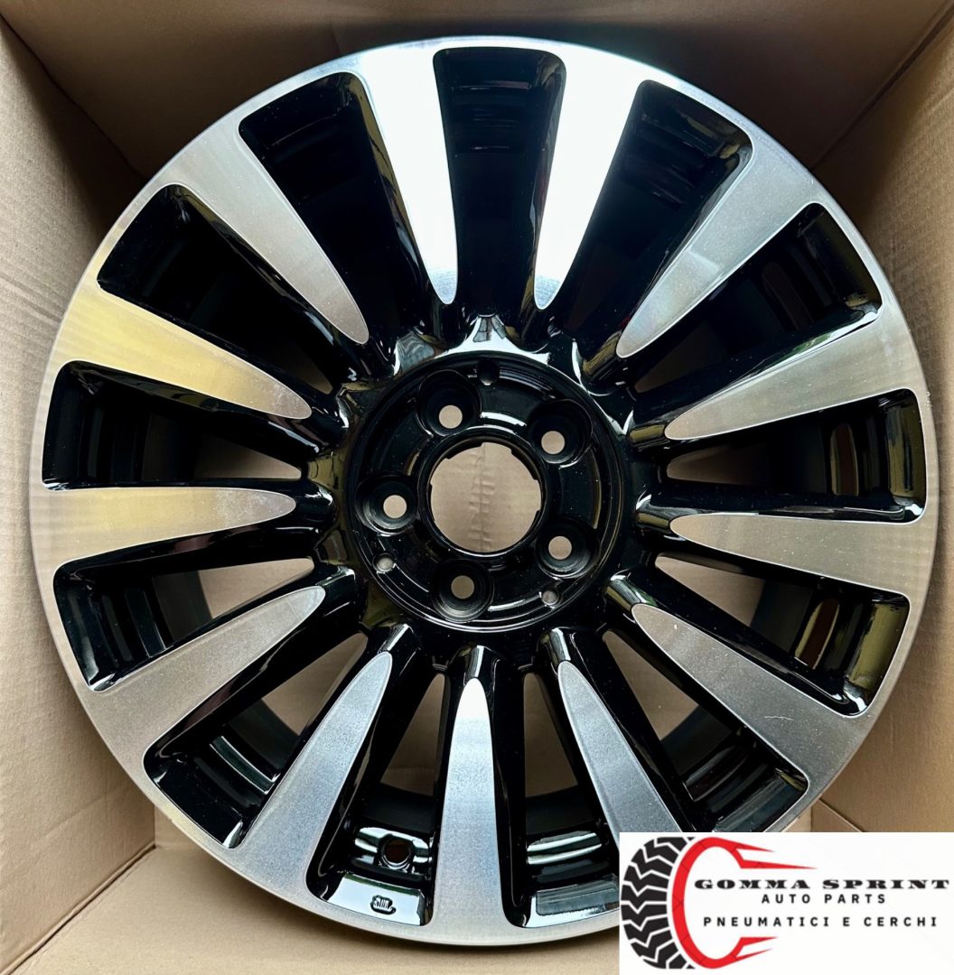 4 CERCHI IN LEGA ORIGINALI RAGGIO 16 FIAT 500L NERO LUCIDO DIAMANTATO (PARI AL NUOVO) - immagine 5