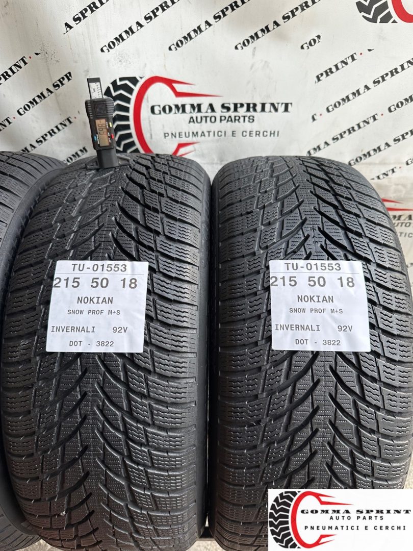 4 PNEUMATICI 215/50 R18 NOKIAN INVERNALI - immagine 5