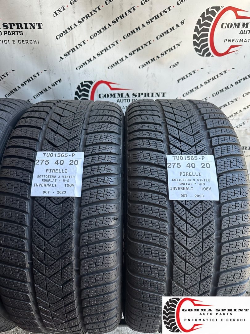4 PNEUMATICI 245/45 275/40 R20 PIRELLI INVERNALI - immagine 5