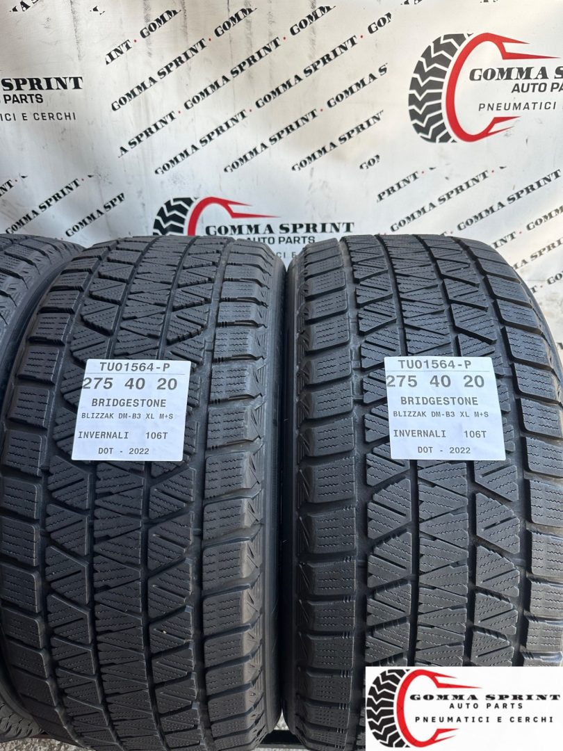 4 PNEUMATICI 245/45 275/40 R20 BRIDGESTONE INVERN - immagine 5
