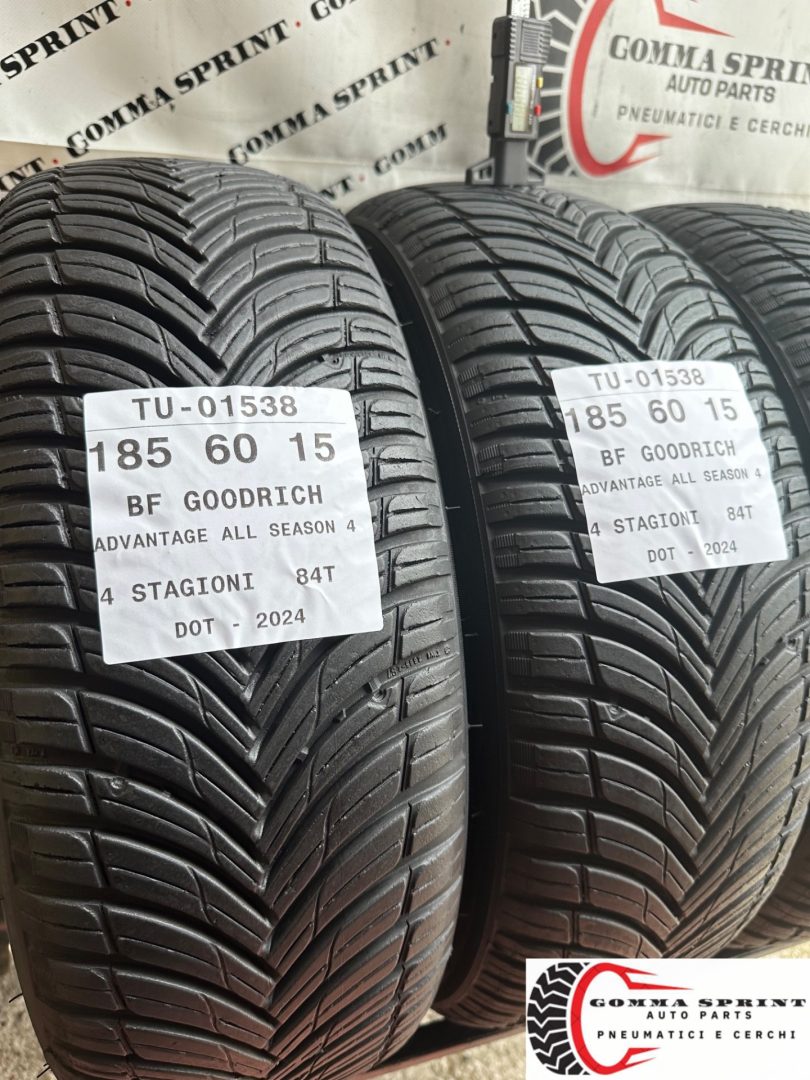 4 PNEUMATICI 185/60 R15 BF GOODRICH 4 STAGIONI 90% - immagine 6