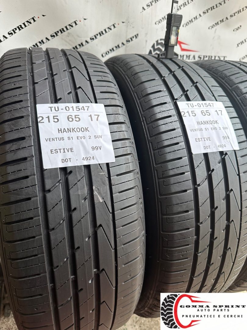 4 PNEUMATICI 215/65 R17 HANKOOK ESTIVE 75% - immagine 6