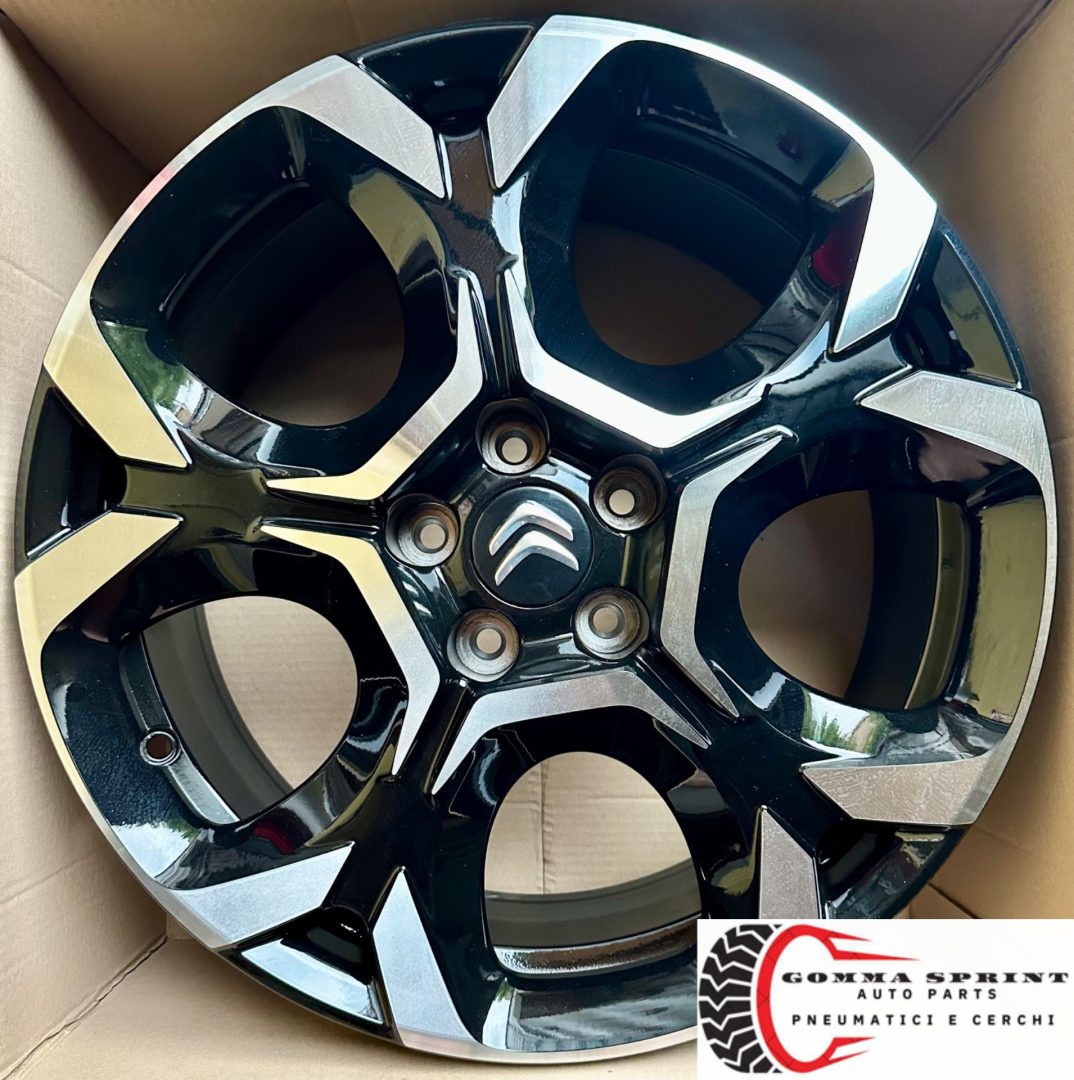 4 CERCHI IN LEGA ORIGINALI R18 CITROEN C5 AIRCROSS NERO LUCIDO DIAMANTATO (PARI AL NUOVO) - immagine 6
