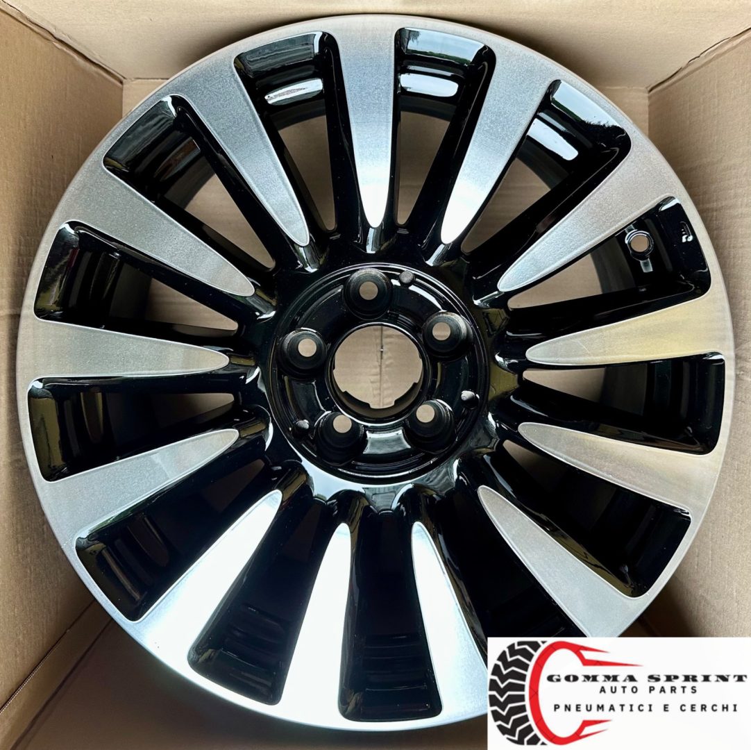 4 CERCHI IN LEGA ORIGINALI RAGGIO 16 FIAT 500L NERO LUCIDO DIAMANTATO (PARI AL NUOVO) - immagine 6