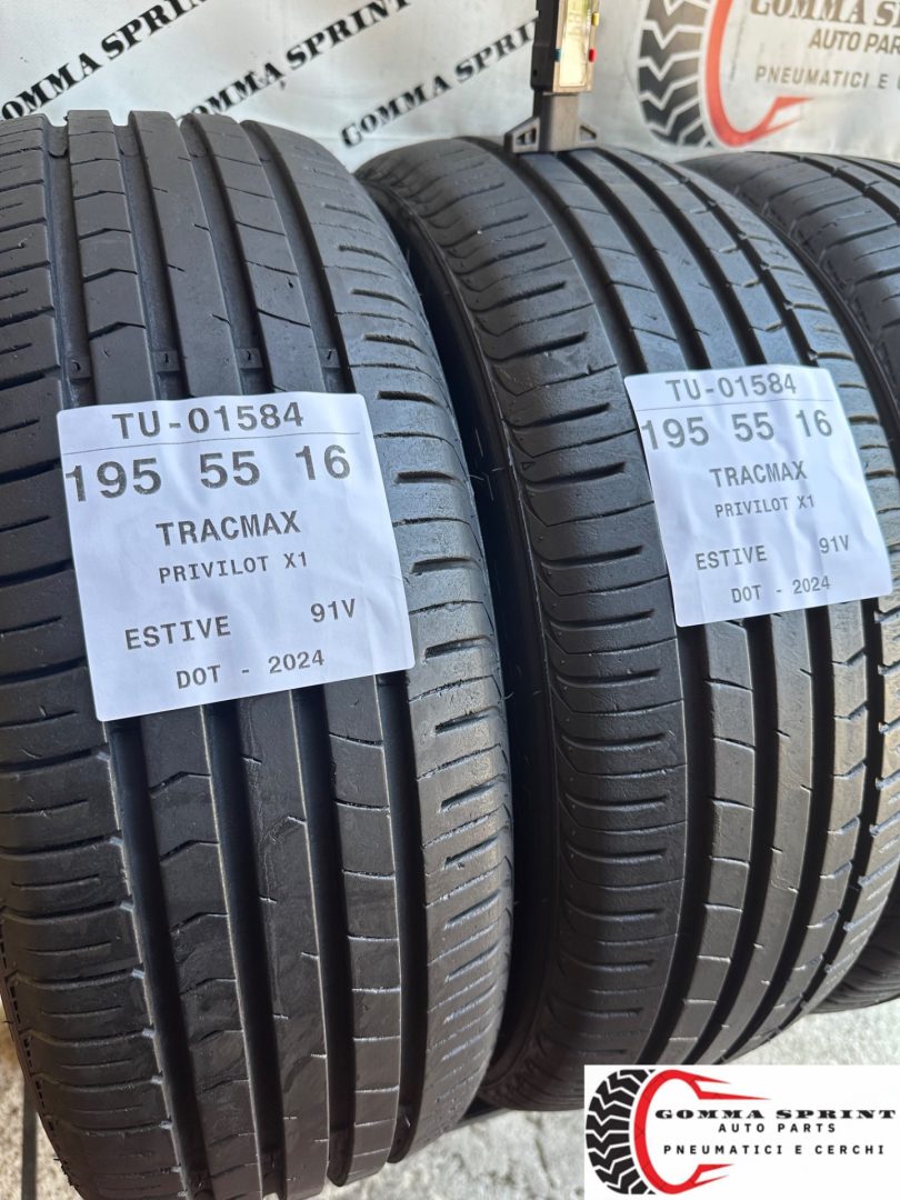 4 PNEUMATICI 195/55 R16 TRACMAX ESTIVE 75% - immagine 6
