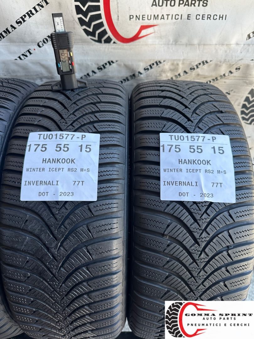 4 PNEUMATICI 155/60 175/55 R15 HANKOOK INVERNALI - immagine 6