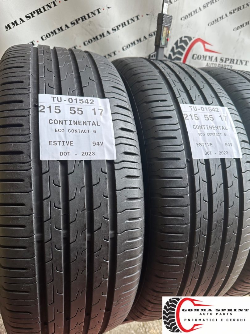 4 PNEUMATICI 215/55 R17 CONTINENTAL ESTIVE 75% - immagine 6
