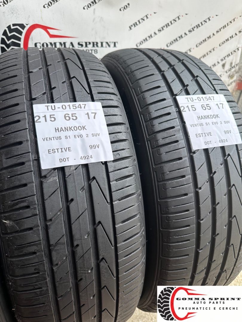 4 PNEUMATICI 215/65 R17 HANKOOK ESTIVE 75% - immagine 7