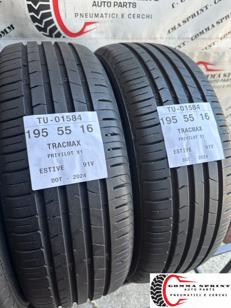 4 PNEUMATICI 195/55 R16 TRACMAX ESTIVE 75% - immagine 7
