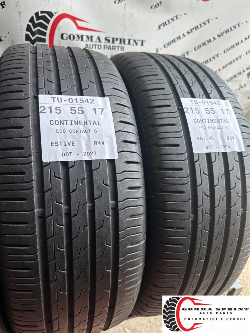 4 PNEUMATICI 215/55 R17 CONTINENTAL ESTIVE 75% - immagine 7