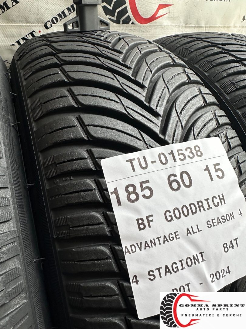 4 PNEUMATICI 185/60 R15 BF GOODRICH 4 STAGIONI 90% - immagine 8