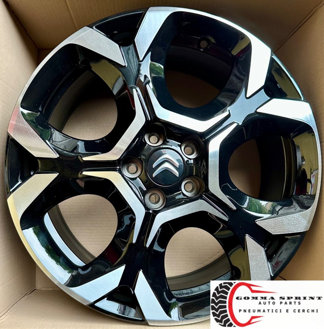 4 CERCHI IN LEGA ORIGINALI R18 CITROEN C5 AIRCROSS NERO LUCIDO DIAMANTATO (PARI AL NUOVO) - immagine 8