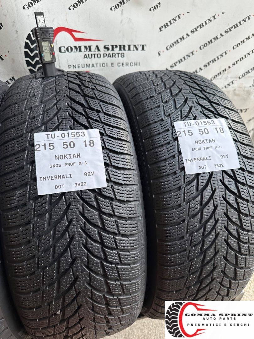 4 PNEUMATICI 215/50 R18 NOKIAN INVERNALI - immagine 8