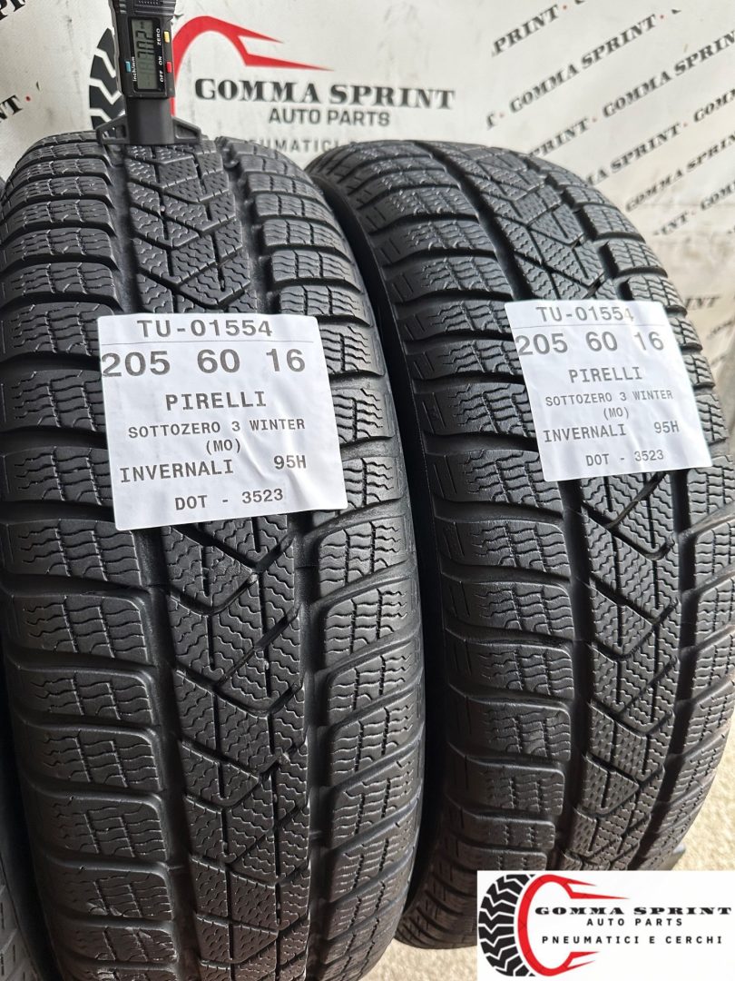 4 PNEUMATICI 205/60 R16 PIRELLI INVERNALI - immagine 8