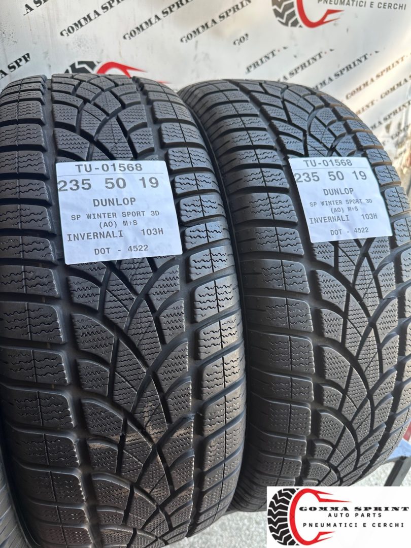 4 PNEUMATICI 235/50 R19 DUNLOP INVERNALI 90% - immagine 8