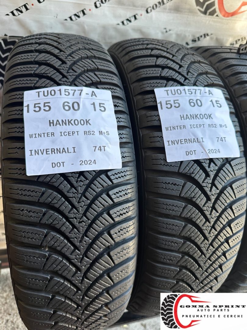 4 PNEUMATICI 155/60 175/55 R15 HANKOOK INVERNALI - immagine 8