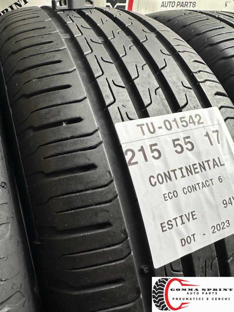4 PNEUMATICI 215/55 R17 CONTINENTAL ESTIVE 75% - immagine 8