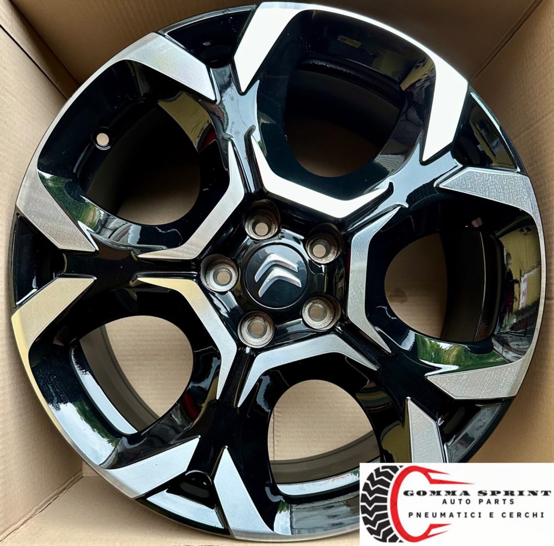 4 CERCHI IN LEGA ORIGINALI R18 CITROEN C5 AIRCROSS NERO LUCIDO DIAMANTATO (PARI AL NUOVO) - immagine 9