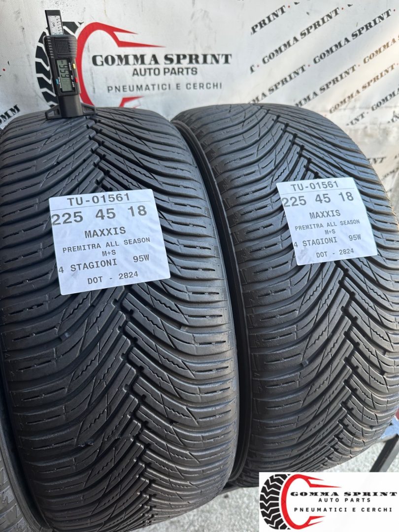 4 PNEUMATICI 225/45 R18 MAXXIS 4 STAGIONI 80% - immagine 9