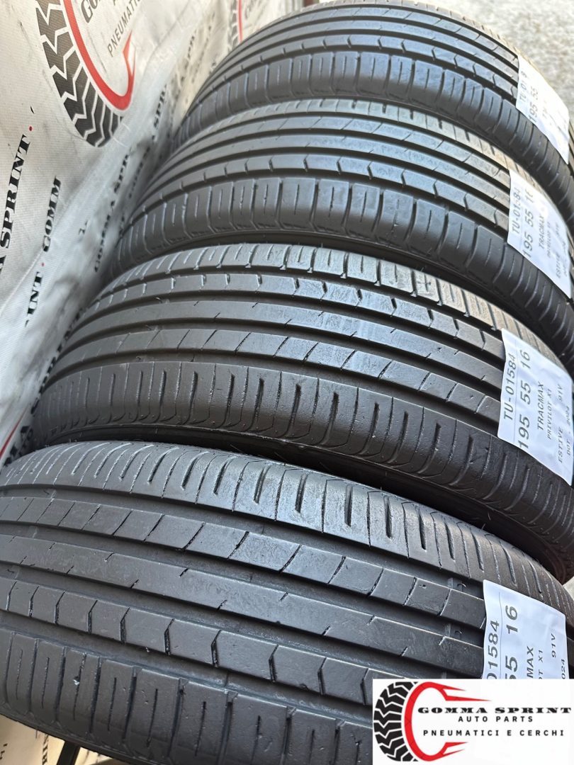 4 PNEUMATICI 195/55 R16 TRACMAX ESTIVE 75% - immagine 9