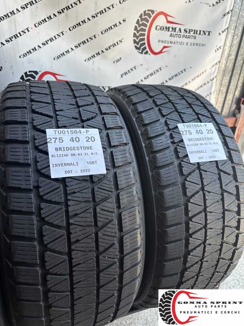 4 PNEUMATICI 245/45 275/40 R20 BRIDGESTONE INVERN - immagine 9