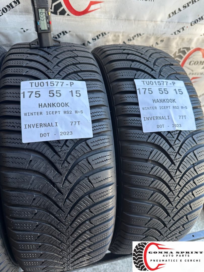 4 PNEUMATICI 155/60 175/55 R15 HANKOOK INVERNALI - immagine 9