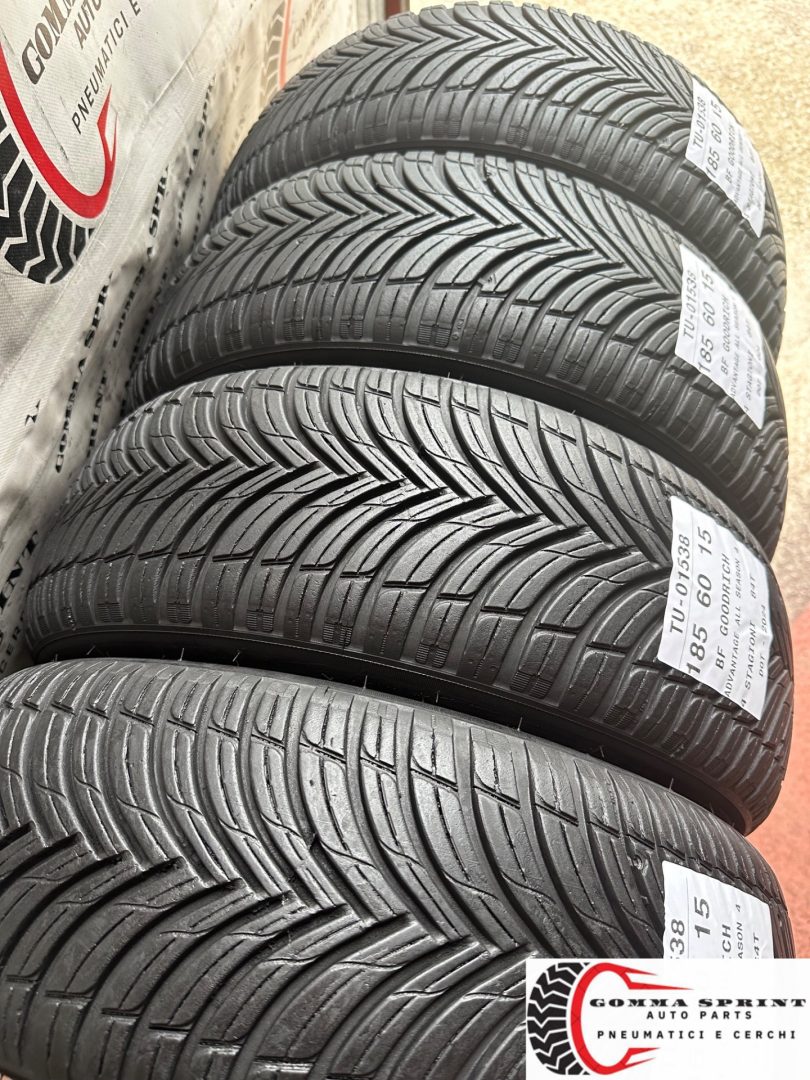4 PNEUMATICI 185/60 R15 BF GOODRICH 4 STAGIONI 90% - immagine 9
