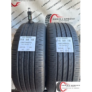 2 PNEUMATICI 215/50 R18 CONTINENTAL ESTIVE 75%