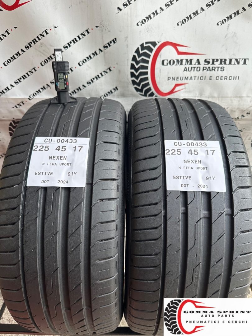 2 PNEUMATICI 225/45 R17 NEXEN ESTIVE 80%