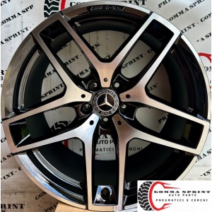 4 CERCHI IN LEGA ORIGINALI RAGGIO 19 MERCEDES GLC AMG COUPE' NERO LUCIDO DIAMANTATO (PARI AL NUOVO)