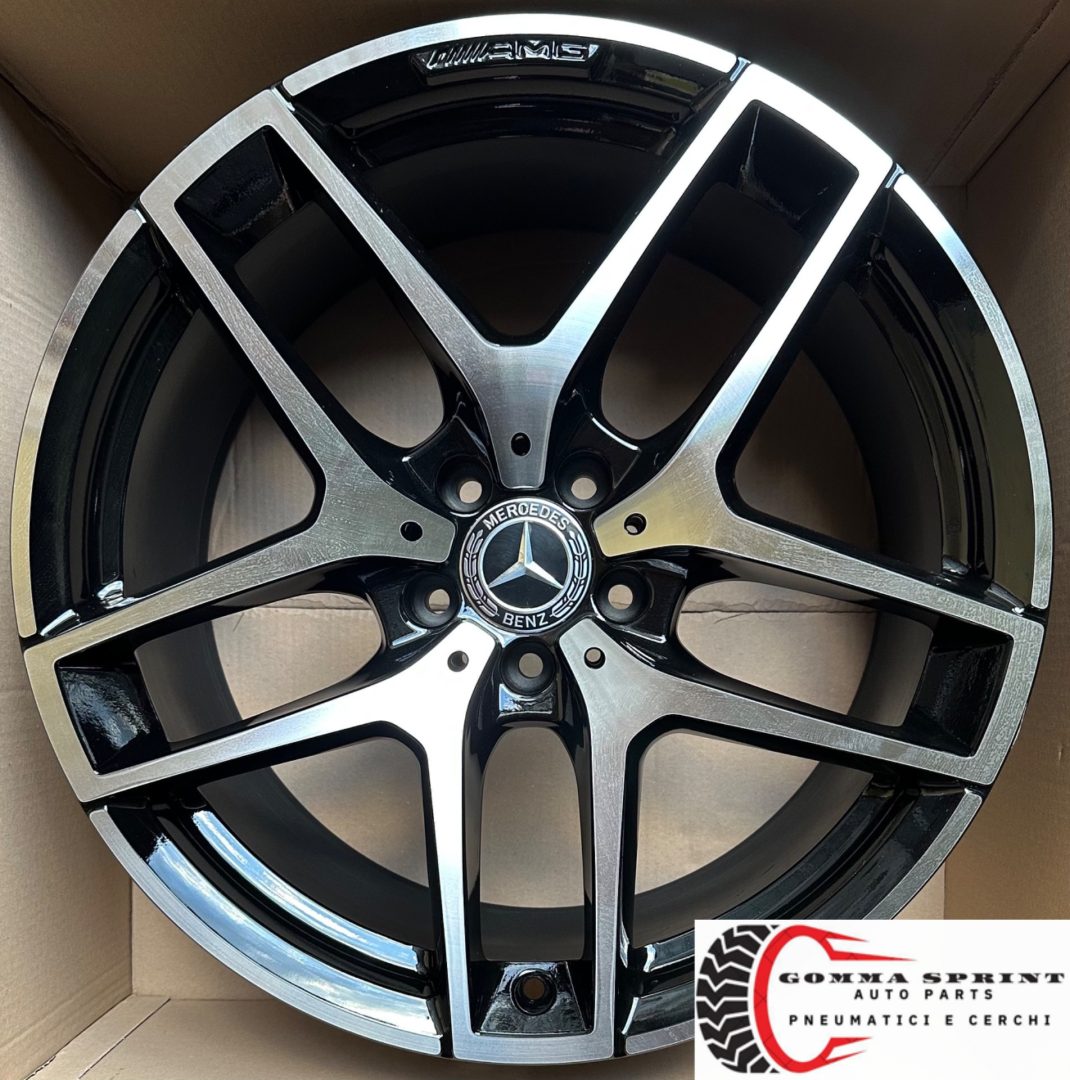 4 CERCHI IN LEGA ORIGINALI RAGGIO 19 MERCEDES GLC AMG COUPE' NERO LUCIDO DIAMANTATO (PARI AL NUOVO) - immagine 10