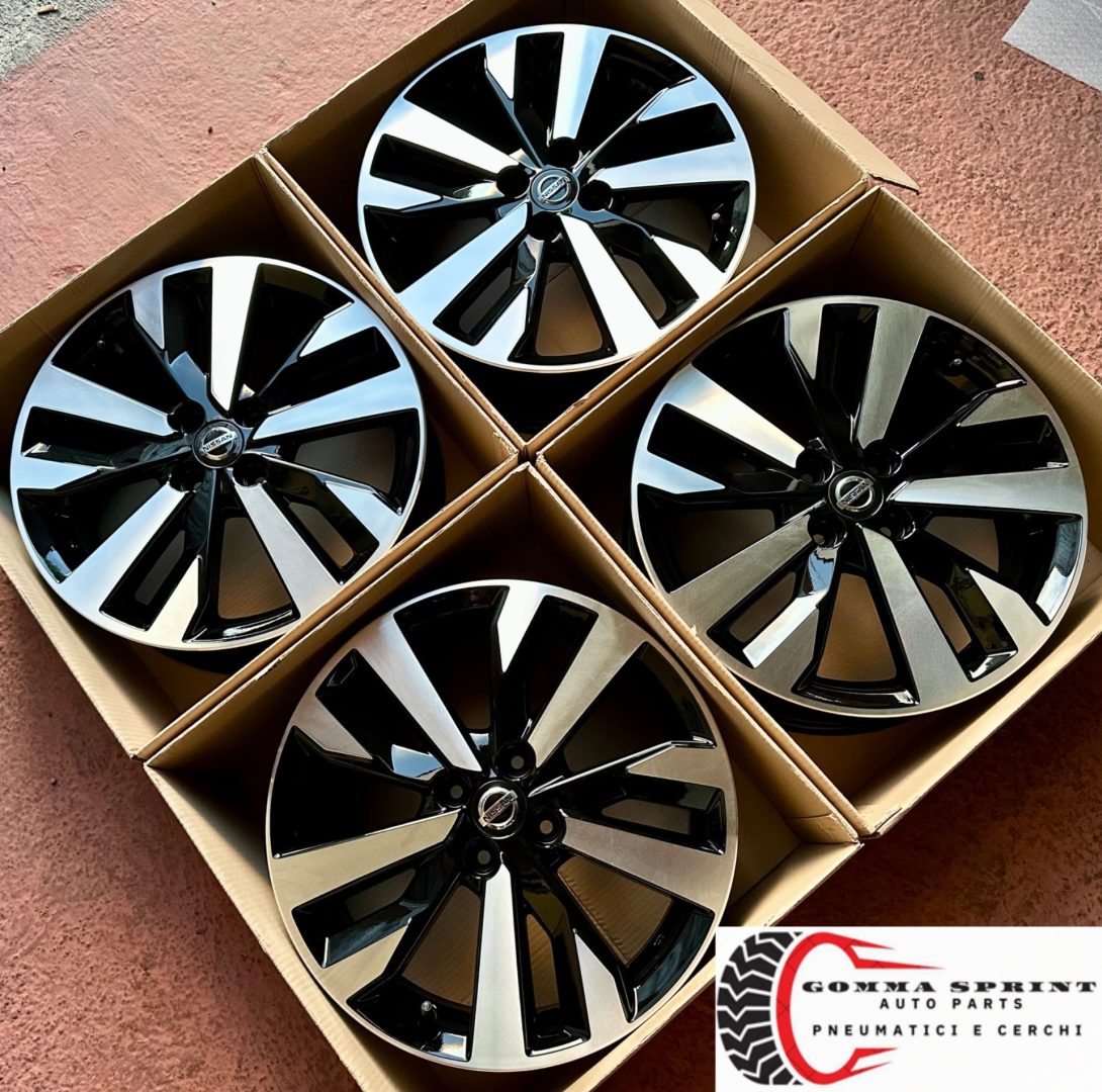 4 CERCHI IN LEGA ORIGINALI R17 NISSAN MICRA NEW NERO LUCIDO DIAMANTATO (PARI AL NUOVO) - immagine 10