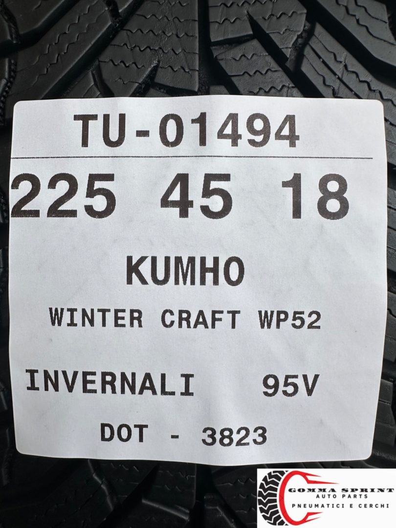 4 PNEUMATICI 225/45 R18 KUMHO INVERNALI - immagine 11
