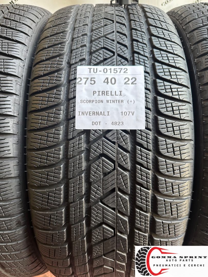 4 PNEUMATICI 275/40 R22 PIRELLI INVERNALI 90% - immagine 2