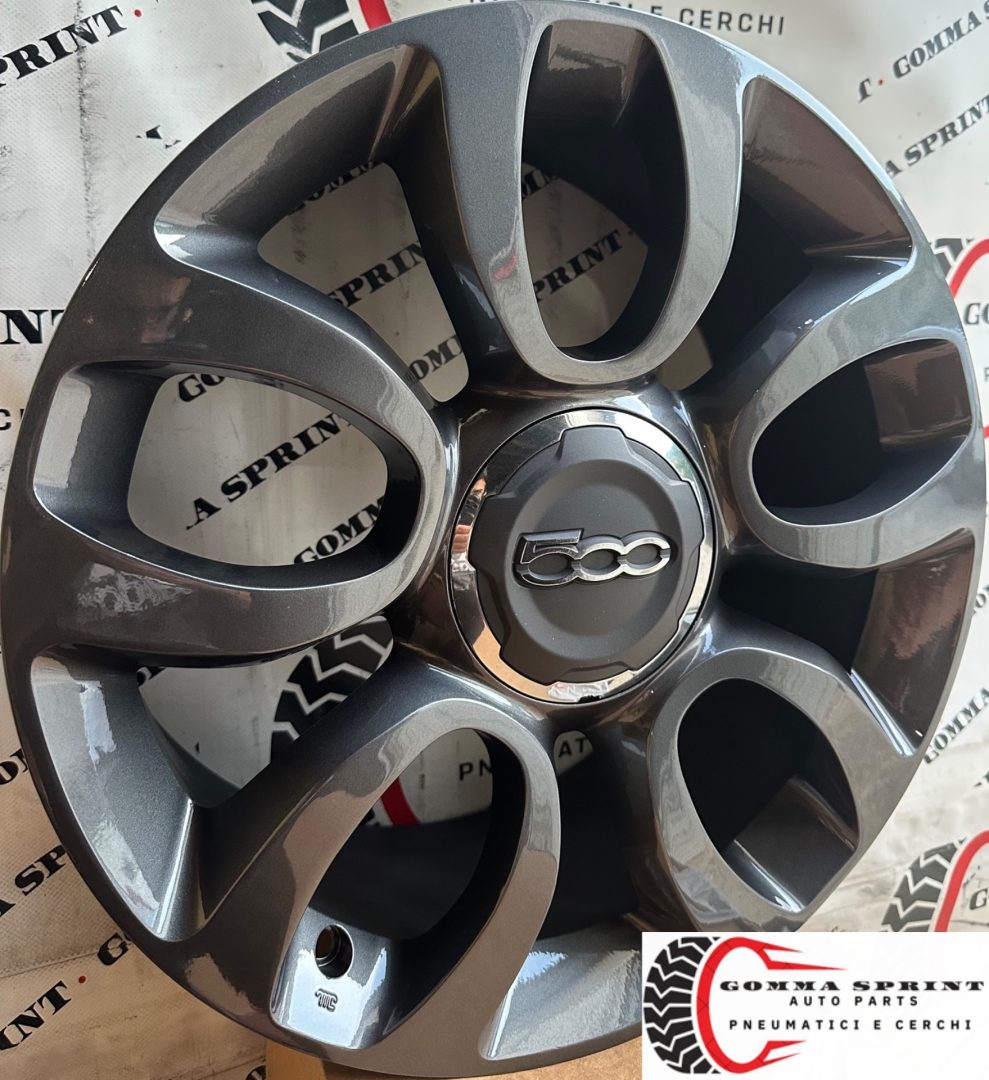 4 CERCHI IN LEGA ORIGINALI RAGGIO 17 FIAT 500L ANTRACITE LUCIDO (PARI AL NUOVO) - immagine 2