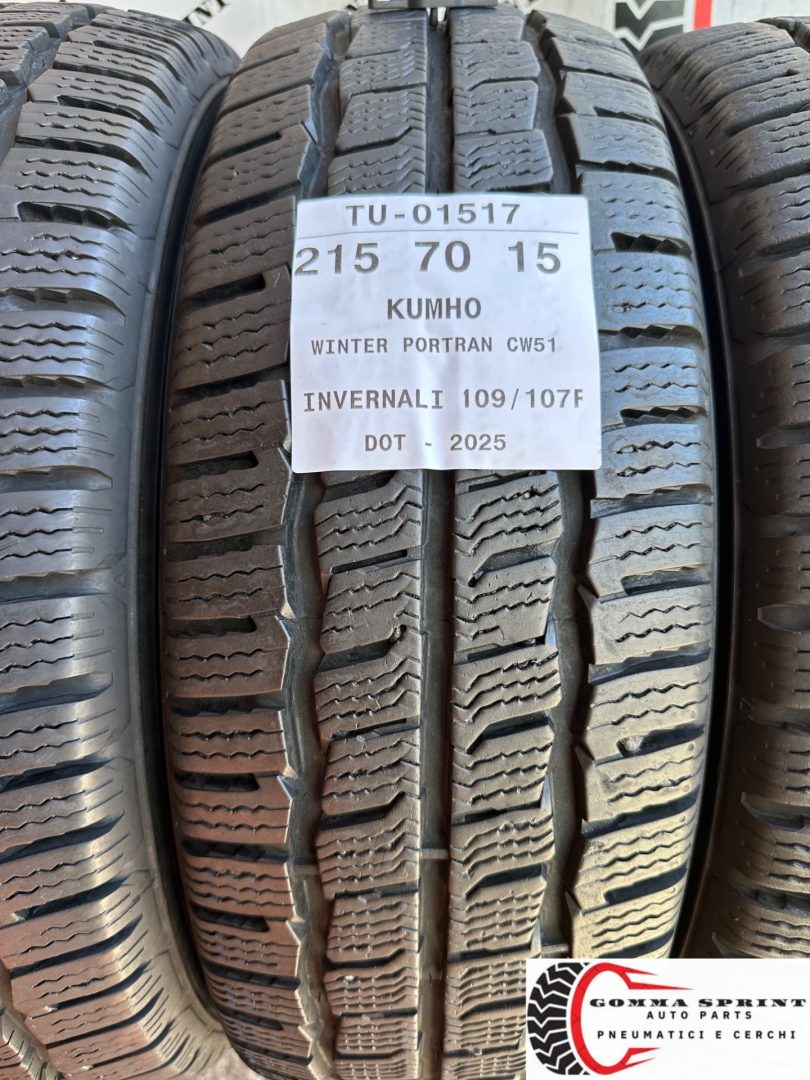 4 PNEUMATICI 215/70 R15C KUMHO INVERNALI - immagine 2