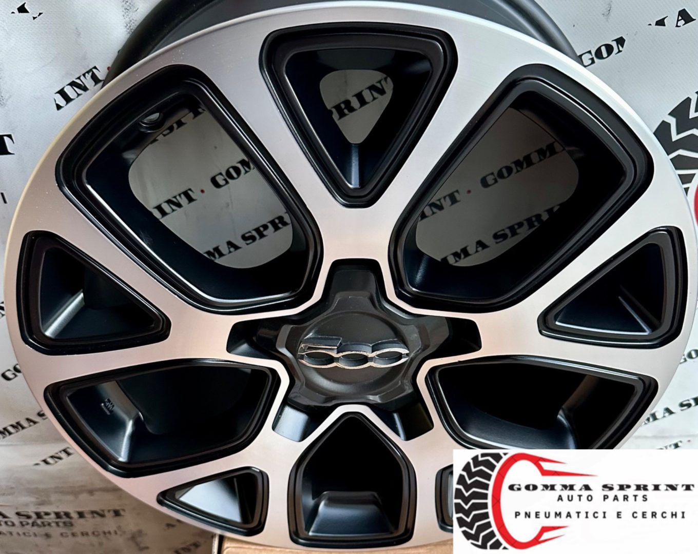 4 CERCHI IN LEGA ORIGINALI RAGGIO 17 FIAT 500X NERO OPACO DIAMANTATO (PARI AL NUOVO) - immagine 3
