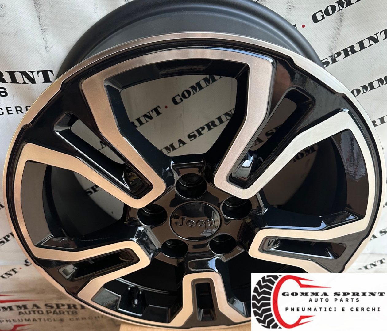 4 CERCHI IN LEGA ORIGINALI RAGGIO 16 JEEP RENEGADE NERO LUCIDO DIAMANTATO (PARI AL NUOVO) - immagine 3