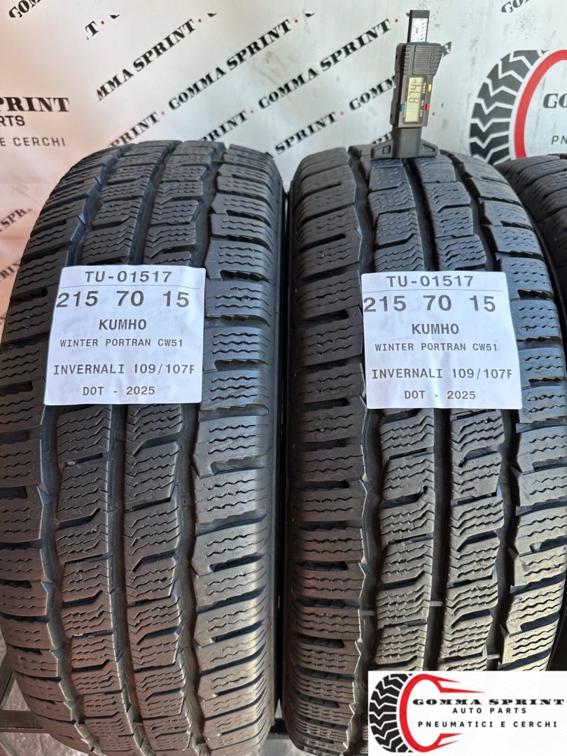 4 PNEUMATICI 215/70 R15C KUMHO INVERNALI - immagine 3