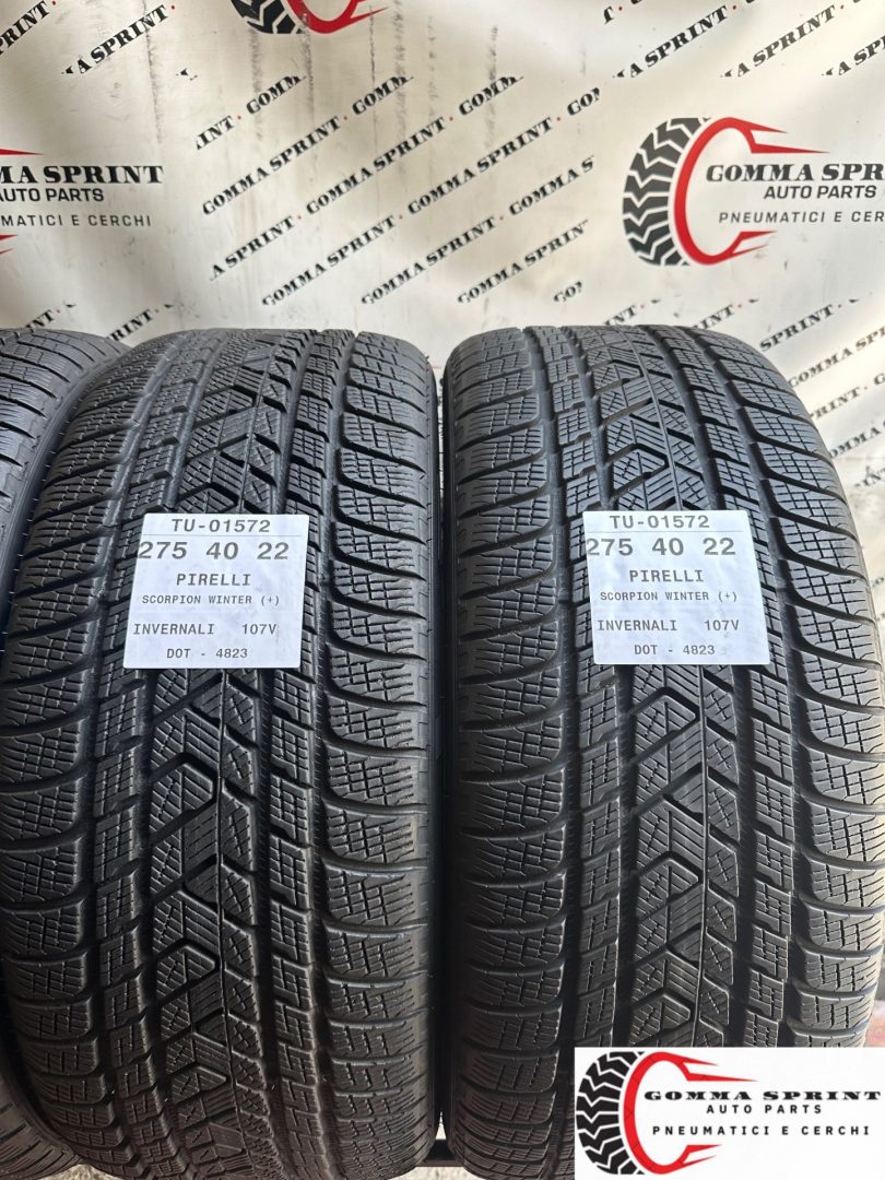 4 PNEUMATICI 275/40 R22 PIRELLI INVERNALI 90% - immagine 4