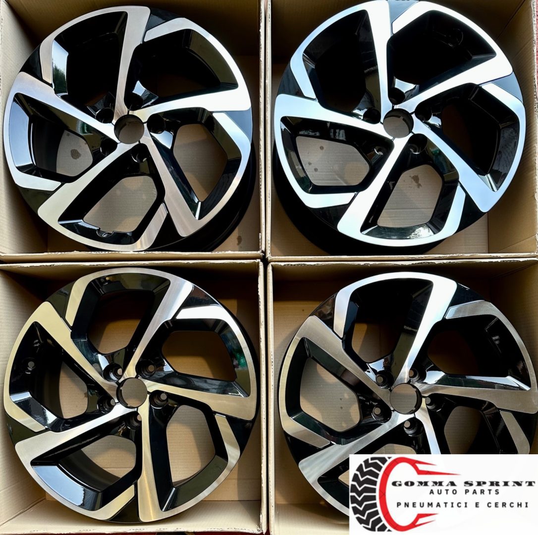 4 CERCHI IN LEGA ORIGINALI R18 CITROEN C5 AIRCROSS NERO LUCIDO DIAMANTATO (PARI AL NUOVO) - immagine 4