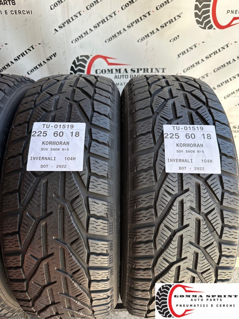 4 PNEUMATICI 225/60 R18 KORMORAN INVERNALI 90% - immagine 4
