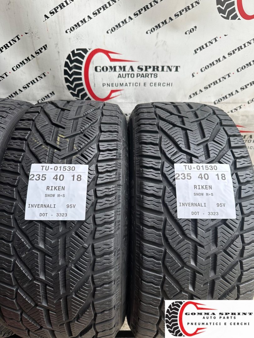 4 PNEUMATICI 235/40 R18 RIKEN INVERNALI 80% - immagine 4